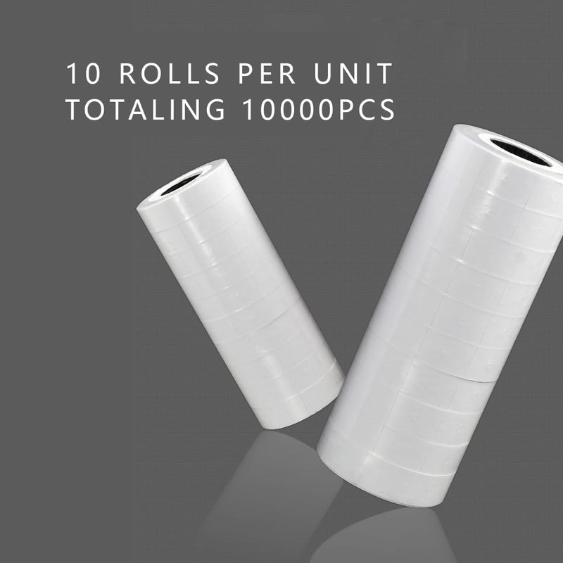 ICSTM Double Line Price Label Paper for MX-6600 Price Gun Labeller,Pricemarker Labels for MX-6602/G6600/YH-689/CN-6600EOS,20 Rolls 10000 pcs (White, M) - Image 3